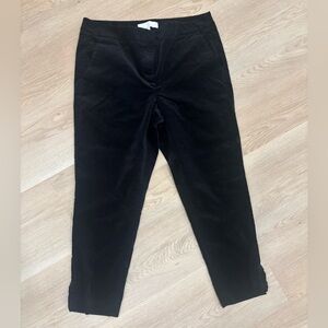 RSVP by Talbots Velvet Cropped Pant with Ruffle Detail